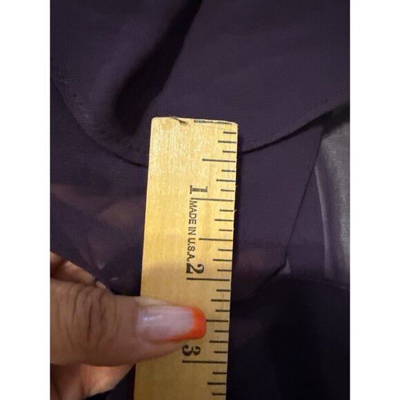 JENNY YOO Aidan Strapless Chiffon Plum Gown ONLY Size 4 - Picture 14 of 16